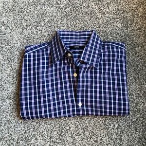 Hugo Boss plaid button down shirt
